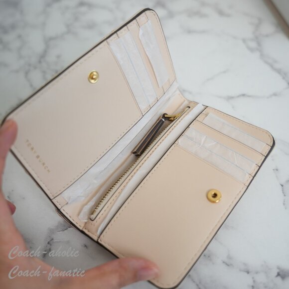 NWT Tory Burch 150077 Willa Leather Medium Wallet In Brie - Picture 6 of 9